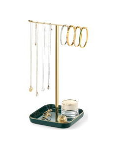 Soporte para Joyería Josmimic Verde 32 cm Diseño Árbol