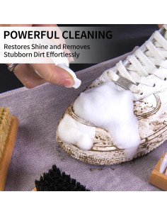 Kit de Limpieza de Zapatos Freechase - 8.5 oz, 4 Cepillos y Toalla 2