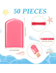 Protector de Uñas Loopeer 50 Pcs UV Rosa 2.4x4 cm PVC 2