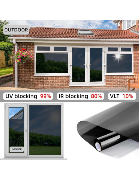 Película de Privacidad para Ventanas FuFin 44.45cm x 199.39cm Película de Privacidad para Ventanas FuFin 44.45cm x 199.39cm