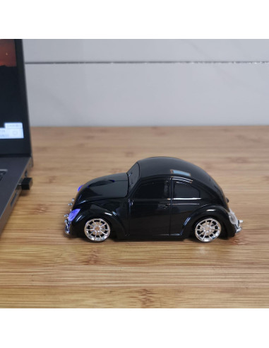 Ratón Inalámbrico 2.4GHz BXC Modelo BN020 Negro - Diseño Coche Deportivo