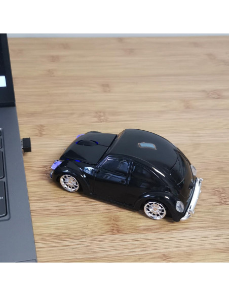 Ratón Inalámbrico 2.4GHz BXC Modelo BN020 Negro - Diseño Coche Deportivo