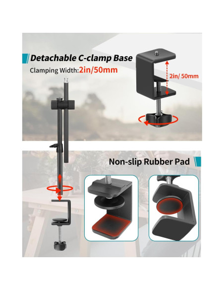 Soporte de Montaje de Cámara JEBUTU para Escritorio 33cm