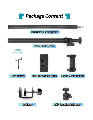 Soporte de Montaje de Cámara JEBUTU para Escritorio 33cm