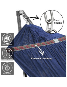 Hamaca Doble Tranquillo con Soporte Plegable 272 kg Egeo 2