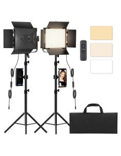 Kit de Iluminación LED Bi-Color BANSINE K50 con Soporte 200cm
