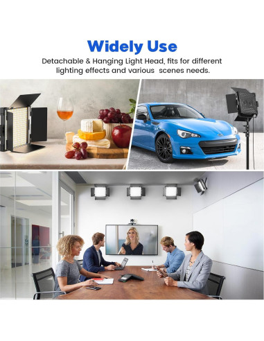 Kit de Iluminación LED Bi-Color BANSINE K50 con Soporte 200cm