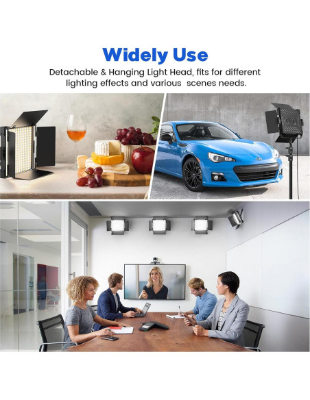 Kit de Iluminación LED Bi-Color BANSINE K50 con Soporte 200cm