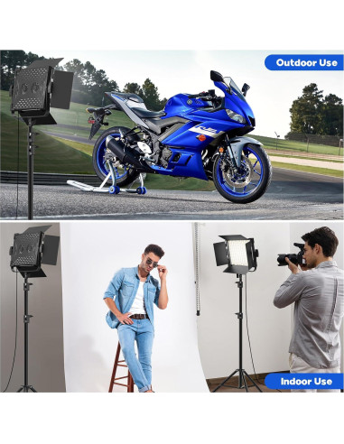 Kit de Iluminación LED Bi-Color BANSINE K50 con Soporte 200cm