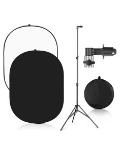 Fondo Plegable 2 en 1 Hahawalker 150x200cm Negro y Blanco