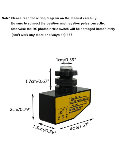 Interruptor Fotoeléctrico Proshopping DC 12V 24V 36V 48V 3.5A