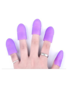 10 Capuchones de Silicona Reutilizables para Remover Esmalte UV