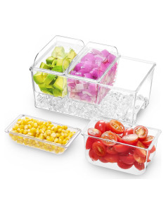 Caddy de Condimentos Enfriado Lifewit 3 Contenedores 600ml