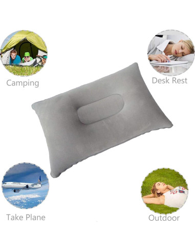 2 Almohadas Inflables Dogxiong PVC Suaves para Camping