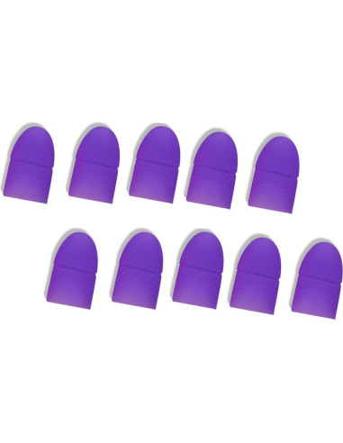 10 Capuchones de Silicona Reutilizables para Remover Esmalte UV