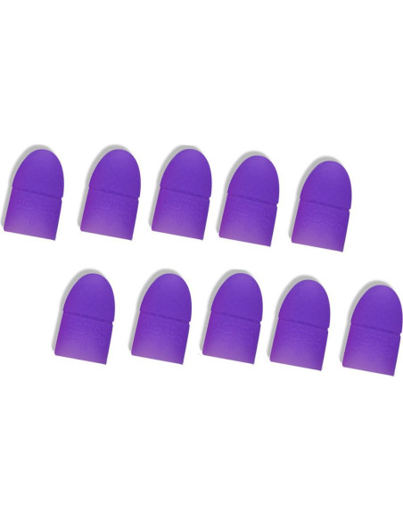 10 Capuchones de Silicona Reutilizables para Remover Esmalte UV