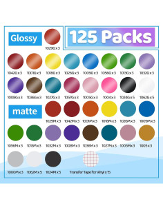 Vinilo Permanente Lya Vinyl 125 Hojas 30.48x30.48cm para Cricut 2