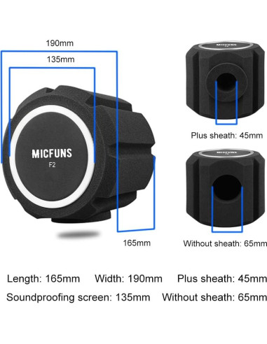 Filtro Antipop Micrófono Profesional F2 Micfuns 45-60mm