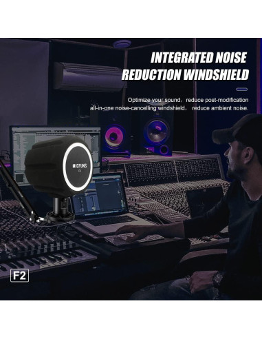 Filtro Antipop Micrófono Profesional F2 Micfuns 45-60mm