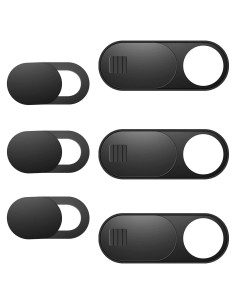 Cubierta de Cámara Web ZUCUCUC - 6 Pcs Ultra Delgada Negra