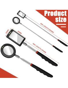 Espejo LED de Inspección Telescópico Tatuo - 2 Piezas 2