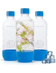 Botellas de Agua Carbonatada MRX Solutions 1L - Paquete de 3 2