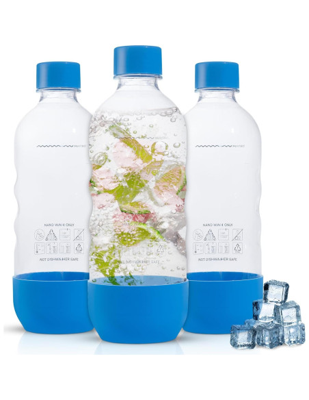 Botellas de Agua Carbonatada MRX Solutions 1L - Paquete de 3