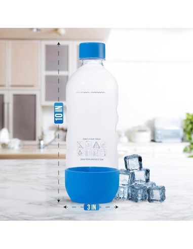 Botellas de Agua Carbonatada MRX Solutions 1L - Paquete de 3