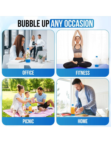 Botellas de Agua Carbonatada MRX Solutions 1L - Paquete de 3