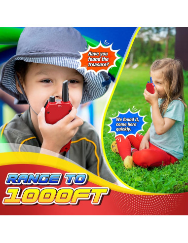 Walkie Talkies para Niños JovialToyz 2 Pack Azul Negro