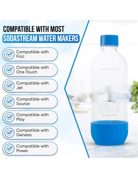 Botellas de Agua Carbonatada MRX Solutions 1L - Paquete de 3