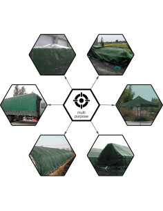 Lona Cartman Verde 1.83x2.44m Impermeable 8 Mil para Camping 2