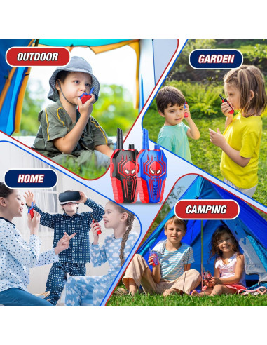 Walkie Talkies para Niños JovialToyz 2 Pack Azul Negro