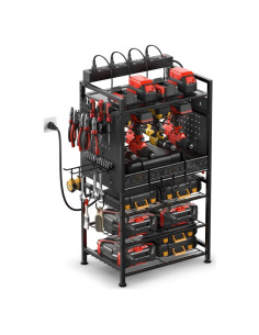 Organizador de Herramientas JUNNUJ con Estación de Carga 8 Salidas