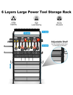 Organizador de Herramientas JUNNUJ con Estación de Carga 8 Salidas 2