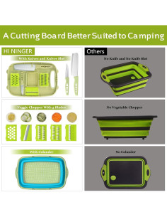 Tabla de Cortar Plegable HI NINGER 9 en 1 para Camping 2