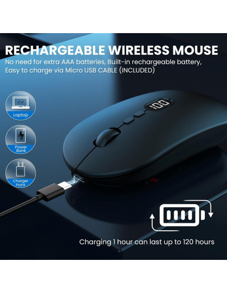 Ratón Inalámbrico MAGIC-REFINER X1 USB Delgado 1600 DPI