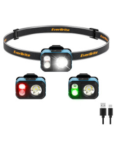 Linterna Frontal LED Recargable EverBrite, 7 Modos, IP67, 45g