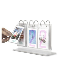 Calendario de Fotos Elil Instax Mini - Marco Plegable 25 Películas