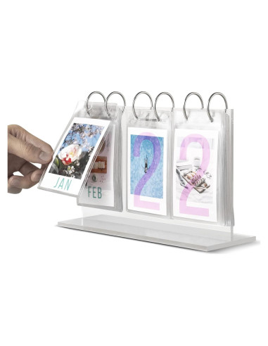 Calendario de Fotos Elil Instax Mini - Marco Plegable 25 Películas