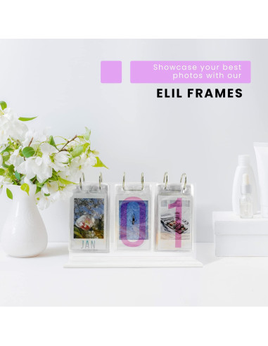 Calendario de Fotos Elil Instax Mini - Marco Plegable 25 Películas