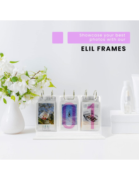 Calendario de Fotos Elil Instax Mini - Marco Plegable 25 Películas