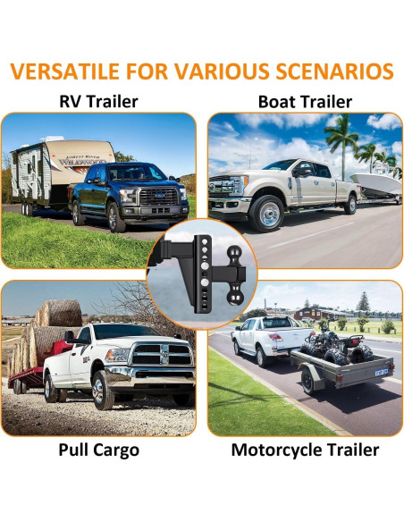 Enganche de Remolque Ajustable Koerdo 2" y 2-5/16" 6804 kg