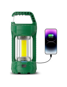 Linterna LED de Camping Favourlite 1500LM Recargable Verde