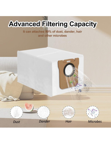 10 Bolsas de Polvo Desechables Zengerent para Dreametech L10S Ultra