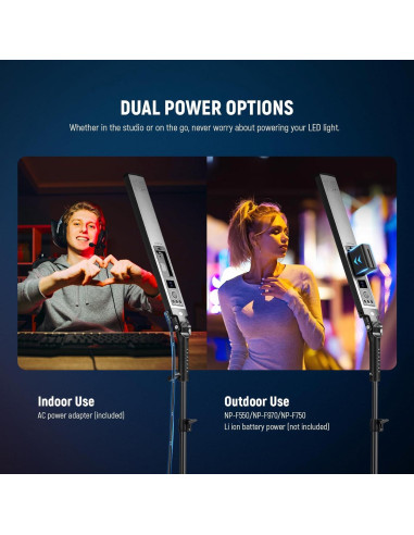 Kit de Luz LED Bi Color NEEWER BH20B con Control Remoto