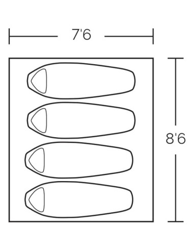 Carpa de Camping Cedar Ridge Cypress 4 Personas Impermeable