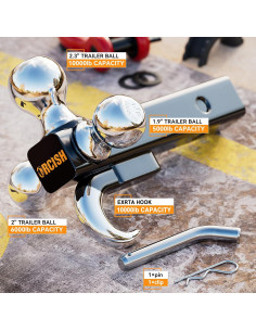 Soporte de Enganche para Remolque ORCISH Tri-Ball 10,000 lbs 2