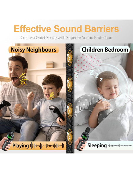 Paquete de 12 Paneles Acústicos Piramidales AUSLET 30.48x30.48cm