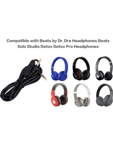 Cable de audio 3.5mm UNCLE LIGHT para auriculares Beats Solo Cable de audio 3.5mm UNCLE LIGHT para auriculares Beats Solo